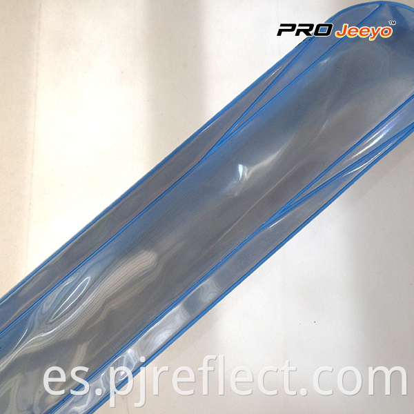 WB-MAX007 Reflective PVC Light Blue Safety Slap Band